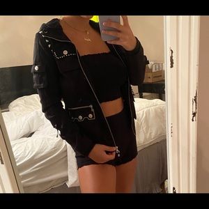 Black studded jacket